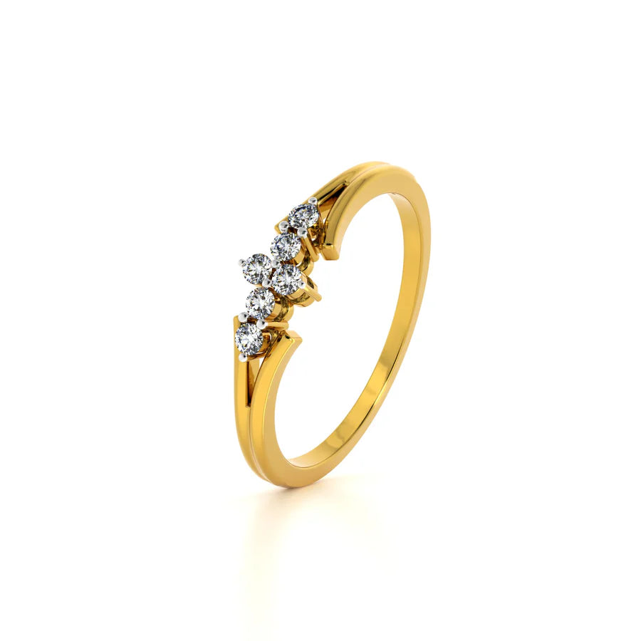 Trio Sparkle 9KT Gold Lab Grown Diamond Ring