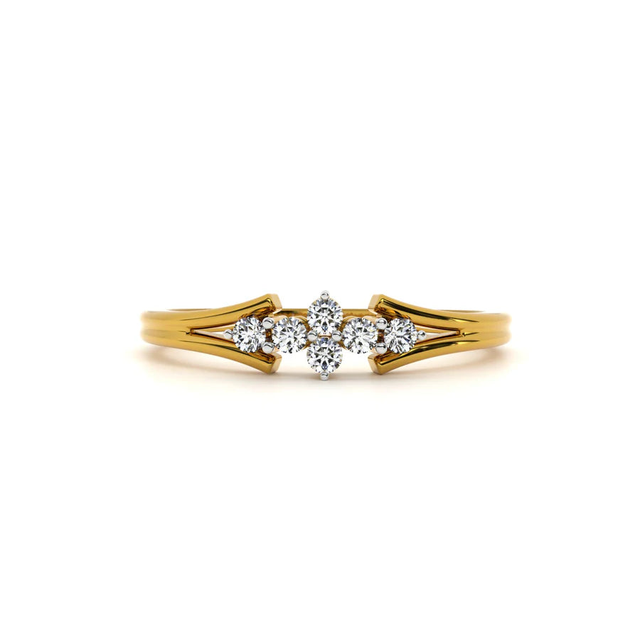 Trio Sparkle 9KT Gold Lab Grown Diamond Ring