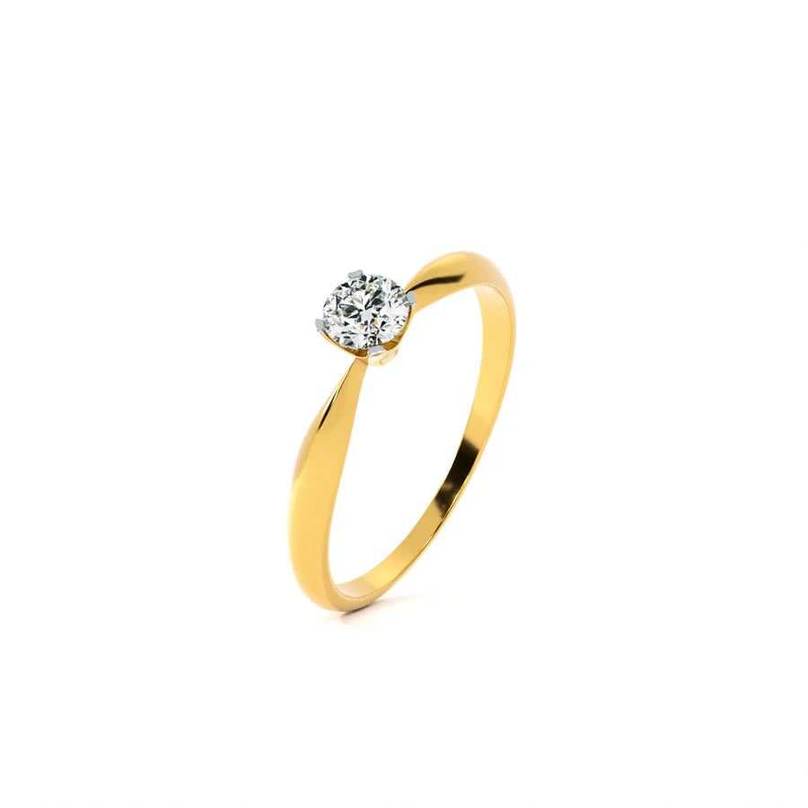 Elysian Spark 9KT Gold Lab Grown Diamond Ring